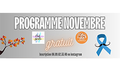 programme novembre du club famille