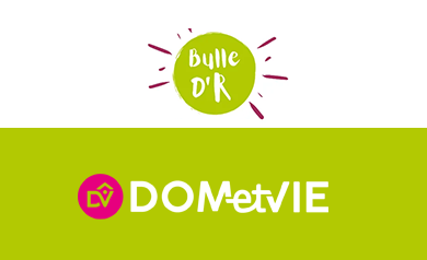 Logo DOMetVIE et Bulle d'R