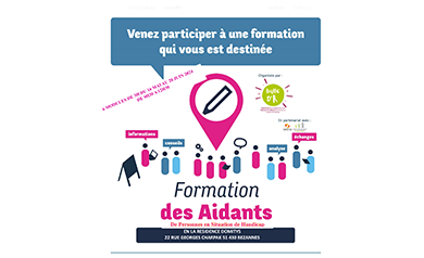 Affiche formation des aidants par Bulle d'R